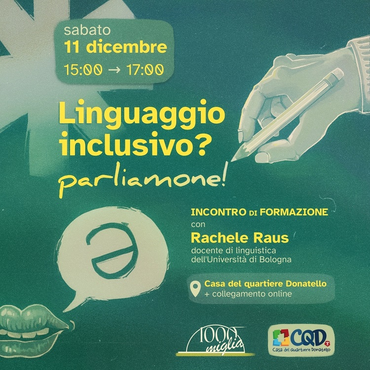 incontro Linguaggio inclusivo? Parliamone! con Rachele Raus 1000Miglia